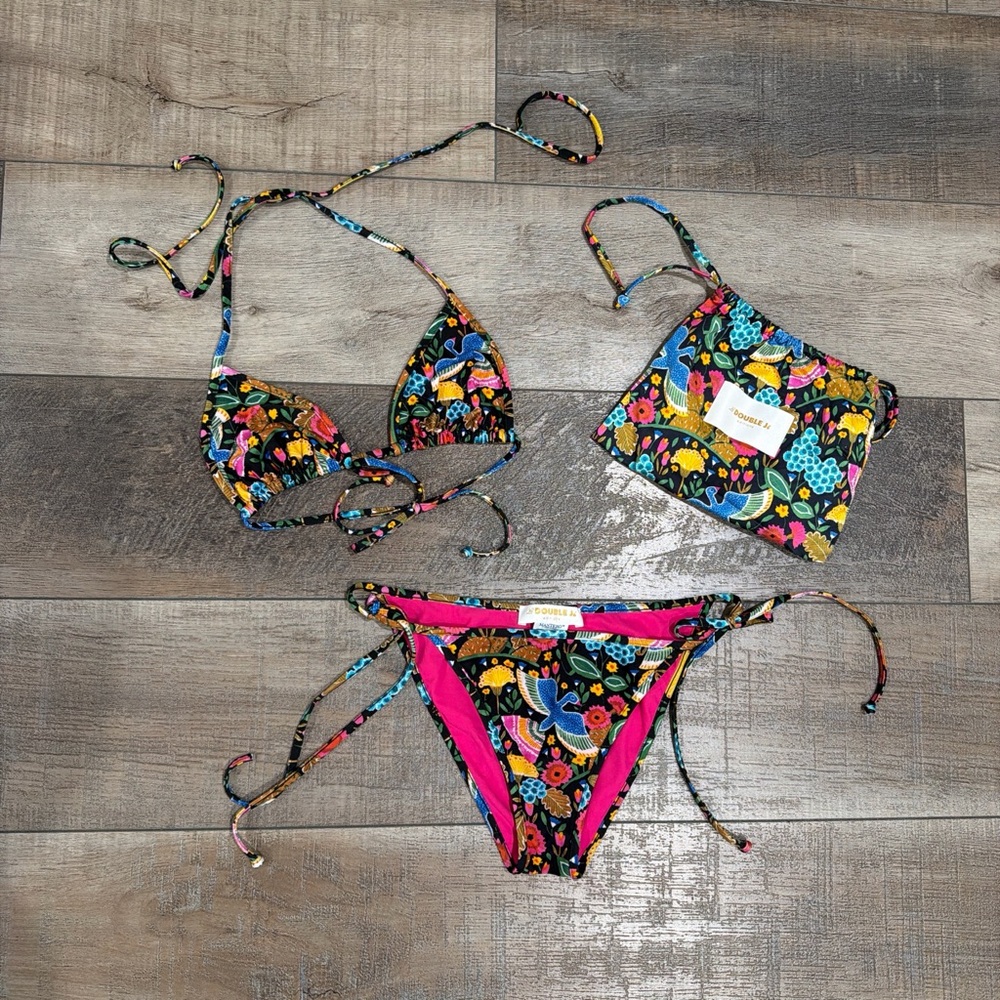 LA DoubleJ Multicolor Bikini Set